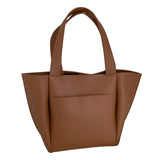Maxbell Womens Leather Handbag Large Capacity Top Handle Shoulder Bags Tote Brown