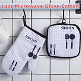 Maxbell 2pcs Oven Cotton Gloves Pot Holder Cooking Heat Resistant Mitt Kitchen