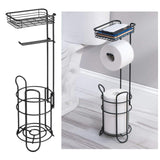 Maxbell Freestanding Toilet Paper Holder with Tray Bathroom Tissue Holder for 3 Roll