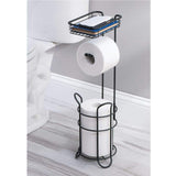 Maxbell Freestanding Toilet Paper Holder with Tray Bathroom Tissue Holder for 3 Roll