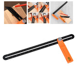 Maxbell Multifunctional Sliding T-Bevel Gauge Level for Carpenter Architect Engineer Range 40cm