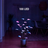 Maxbell Assembly Artificial Houseplant Night Light Branch Leaf LED Lamp Indoor 100