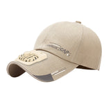 Maxbell Outdoor Cooling Fan Hat Baseball Cap Sun Hat Outdoor Camping Light khaki