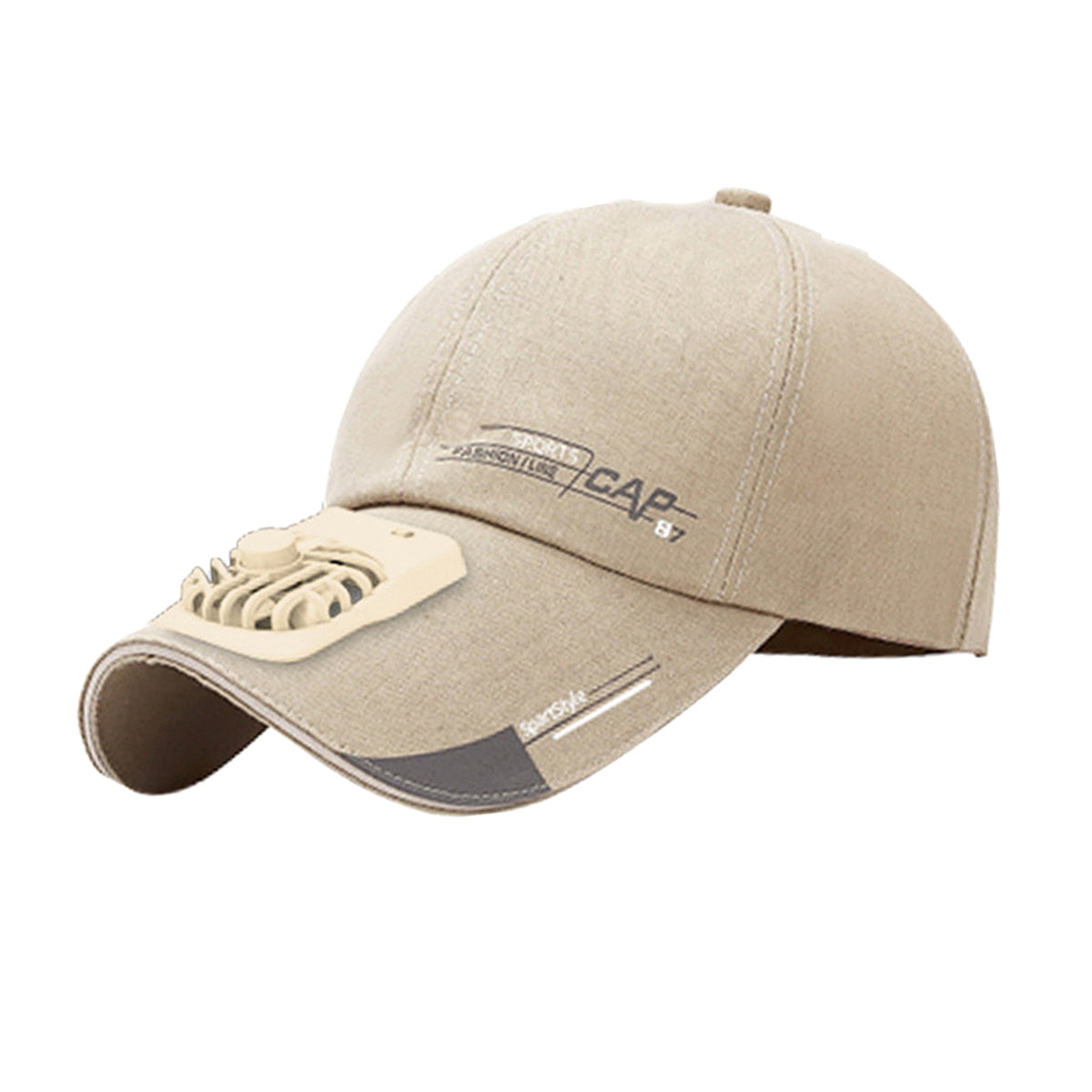 Maxbell Outdoor Cooling Fan Hat Baseball Cap Sun Hat Outdoor Camping Light khaki
