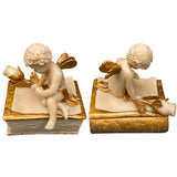 Maxbell Golden Cherub Trinket Box Keepsake Box Jewelry Necklace Earring Storage Case