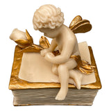 Maxbell Golden Cherub Trinket Box Keepsake Box Jewelry Necklace Earring Storage Case