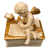 Maxbell Golden Cherub Trinket Box Keepsake Box Jewelry Necklace Earring Storage Case