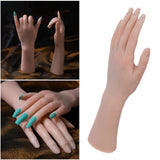 Maxbell Silicone Practice Hand Easily Nail Trainning for Acrylic Nails left hand