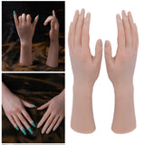 Maxbell Silicone Practice Hand Easily Nail Trainning for Acrylic Nails left hand