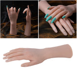 Maxbell Silicone Practice Hand Easily Nail Trainning for Acrylic Nails right hand