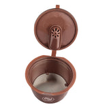 Maxbell Refillable Coffee Capsule Cup For Nescafes Coffee Machine Brown