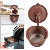Maxbell Refillable Coffee Capsule Cup For Nescafes Coffee Machine Brown