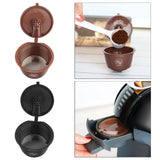 Maxbell Refillable Coffee Capsule Cup For Nescafes Coffee Machine Brown
