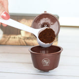 Maxbell Refillable Coffee Capsule Cup For Nescafes Coffee Machine Brown