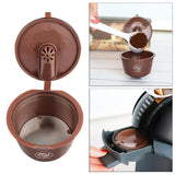 Maxbell Refillable Coffee Capsule Cup For Nescafes Coffee Machine Brown