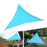 Maxbell 6.5' x 6.5' x 6.5' Triangle Sand Sun Shade Canopy for Outdoor Pergola blue