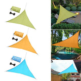 Maxbell 6.5' x 6.5' x 6.5' Triangle Sand Sun Shade Canopy for Outdoor Pergola blue