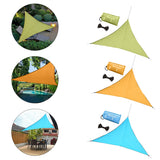 Maxbell 6.5' x 6.5' x 6.5' Triangle Sand Sun Shade Canopy for Outdoor Pergola blue