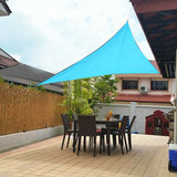 Maxbell 6.5' x 6.5' x 6.5' Triangle Sand Sun Shade Canopy for Outdoor Pergola blue