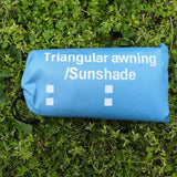 Maxbell 6.5' x 6.5' x 6.5' Triangle Sand Sun Shade Canopy for Outdoor Pergola blue