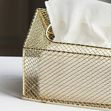 Maxbell Compact Metal Napkin Facial Tissue Box Case Cover Holder Kitchen Golden