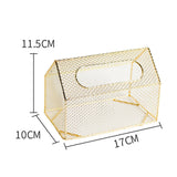 Maxbell Compact Metal Napkin Facial Tissue Box Case Cover Holder Kitchen Golden