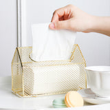 Maxbell Compact Metal Napkin Facial Tissue Box Case Cover Holder Kitchen Golden