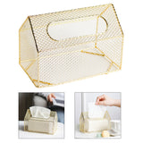 Maxbell Compact Metal Napkin Facial Tissue Box Case Cover Holder Kitchen Golden