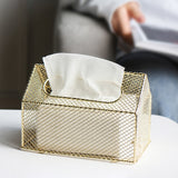 Maxbell Compact Metal Napkin Facial Tissue Box Case Cover Holder Kitchen Golden