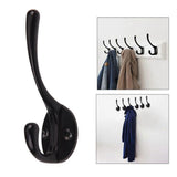 Maxbell 4x Wall-mounted Clothes Coat Hooks Key Towel Hanger Bathroom Bedroom Black