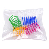 Maxbell 4Pieces Cat Spring Toy Plastic Colorful Coil Spiral Springs for Kittens Cat