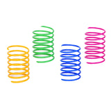 Maxbell 4Pieces Cat Spring Toy Plastic Colorful Coil Spiral Springs for Kittens Cat