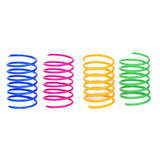 Maxbell 4Pieces Cat Spring Toy Plastic Colorful Coil Spiral Springs for Kittens Cat