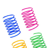 Maxbell 4Pieces Cat Spring Toy Plastic Colorful Coil Spiral Springs for Kittens Cat