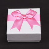 Maxbell Pack of 12 Earring Square Paper Jewelry Gifts Boxes Weddings  Pink