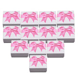 Maxbell Pack of 12 Earring Square Paper Jewelry Gifts Boxes Weddings  Pink