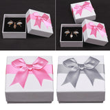 Maxbell Pack of 12 Earring Square Paper Jewelry Gifts Boxes Weddings  Pink