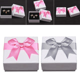 Maxbell Pack of 12 Earring Square Paper Jewelry Gifts Boxes Weddings  Pink