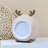 Maxbell Deer Night Light Kawaii Animal Lamp Dimmable Light Teen Girls Bedroom Decor brown