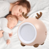 Maxbell Deer Night Light Kawaii Animal Lamp Dimmable Light Teen Girls Bedroom Decor brown