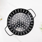 Maxbell 9'' BBQ Grill Pan Veggie Fish Nonstick Coating Pizza Tray Outdoor Party