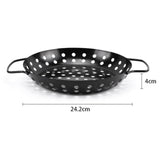 Maxbell 9'' BBQ Grill Pan Veggie Fish Nonstick Coating Pizza Tray Outdoor Party