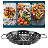 Maxbell 9'' BBQ Grill Pan Veggie Fish Nonstick Coating Pizza Tray Outdoor Party