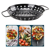 Maxbell 9'' BBQ Grill Pan Veggie Fish Nonstick Coating Pizza Tray Outdoor Party