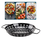 Maxbell 9'' BBQ Grill Pan Veggie Fish Nonstick Coating Pizza Tray Outdoor Party