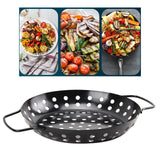 Maxbell 9'' BBQ Grill Pan Veggie Fish Nonstick Coating Pizza Tray Outdoor Party