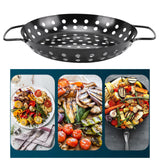 Maxbell 9'' BBQ Grill Pan Veggie Fish Nonstick Coating Pizza Tray Outdoor Party