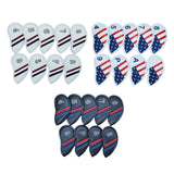 Maxbell 9 Pieces PU Leather Golf Iron Head Cover Set Protector  American Flag