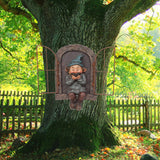 Maxbell Pastoral Elf Tree Hugger Naughty Lawn Art Fairy Statue Hanging Garden Decor
