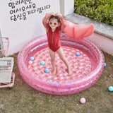 Maxbell Inflatable Swimming Pool Kiddie Garden Backyard Paddling Pool Pink  120cm